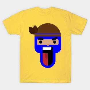 angry blue face cartoon T-Shirt